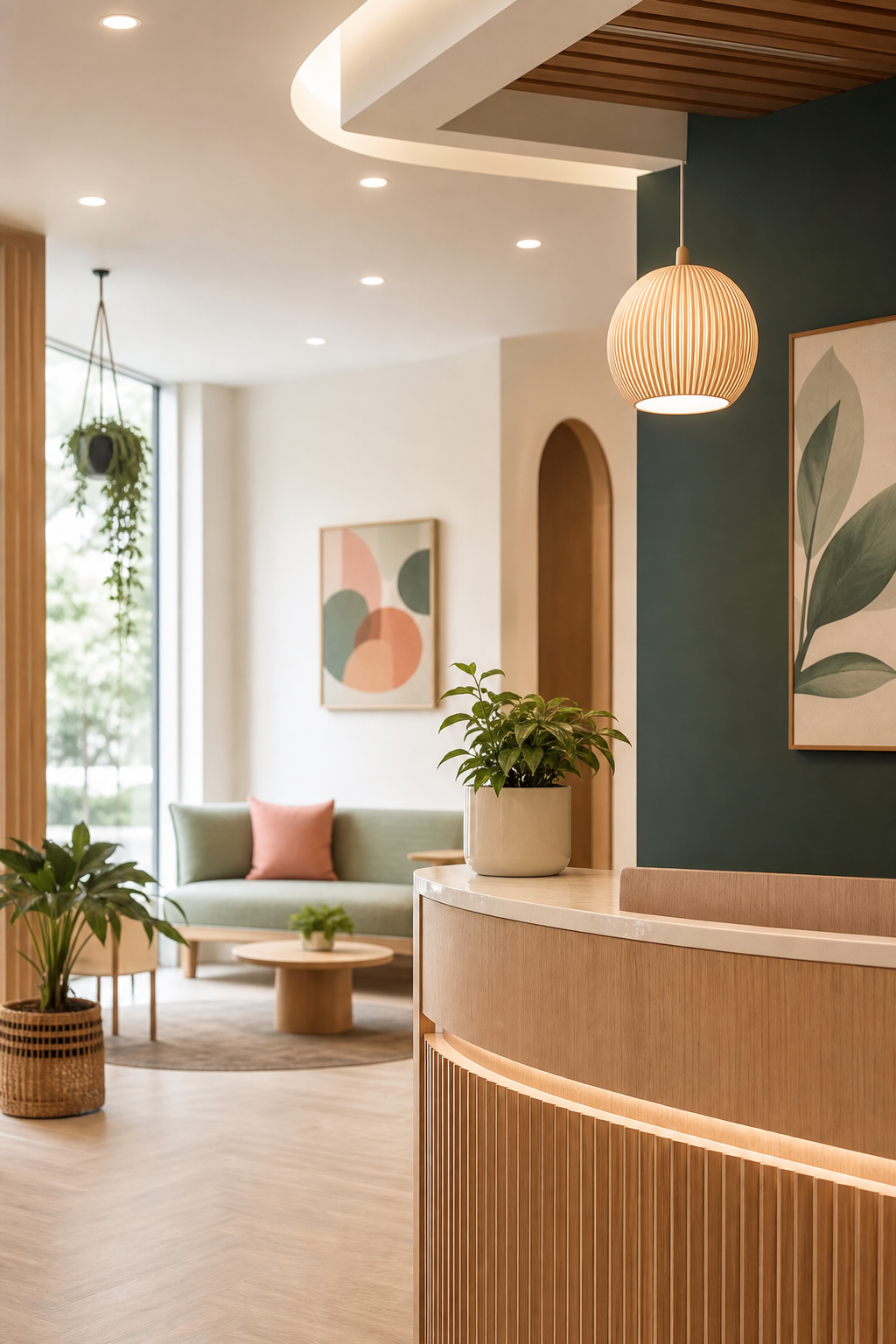 Modern dental clinic reception